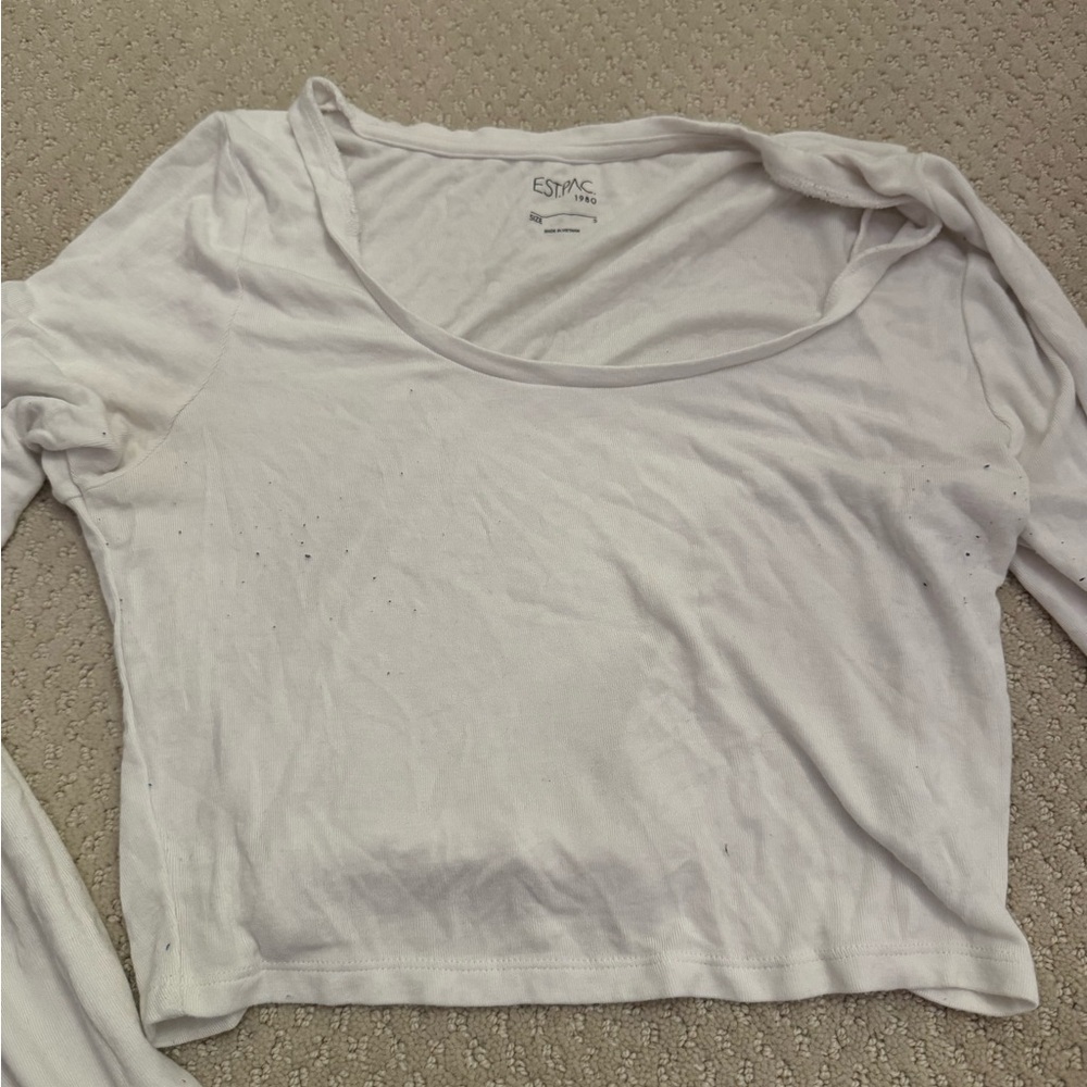 White Long Sleeve Top